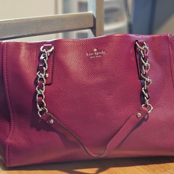 Kate Spade Fuchsia Leather Shoulder Bag - Picture 2 of 5